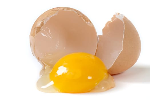 raw egg broken