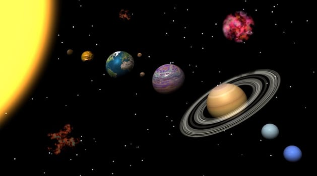Solar system and nebulas