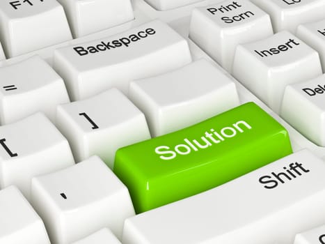 white solution keyboard