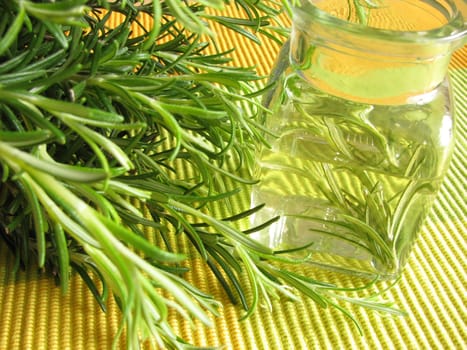 Herbal vinegar flavoured with rosemary