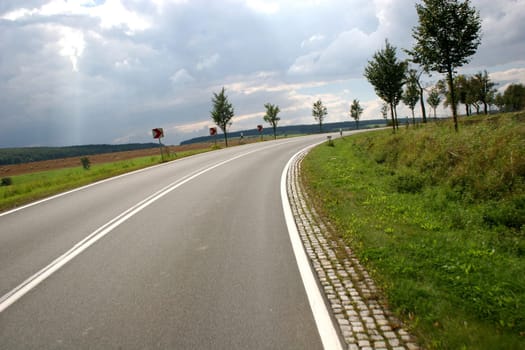 Country road in the Lower Harz