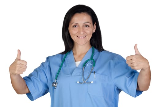 Happy doctor woman