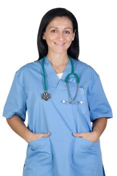 Happy doctor woman