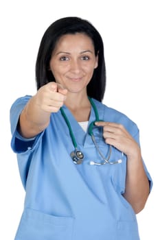 Happy doctor woman