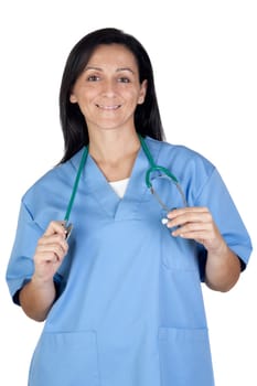 Happy doctor woman