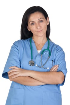 Happy doctor woman