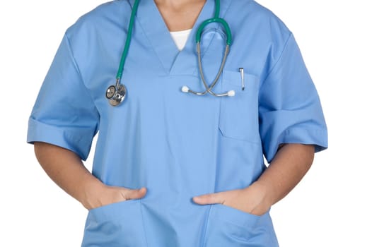 Medical anonymous with hands in pockets