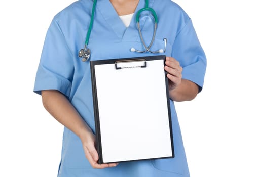 Medical anonymous with clipboard