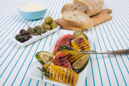 Peppers with bread