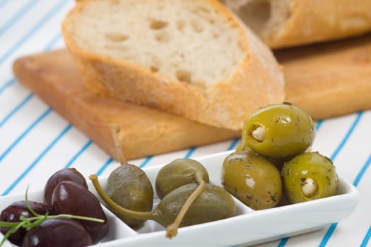 Olives with bread