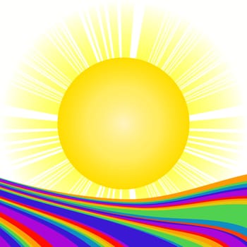 Sun and rainbow