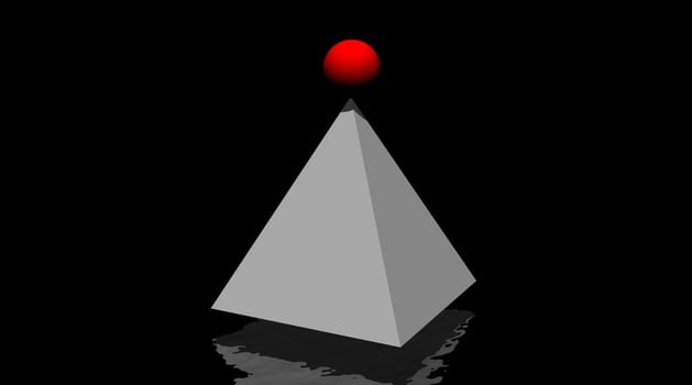 Red ball in balance