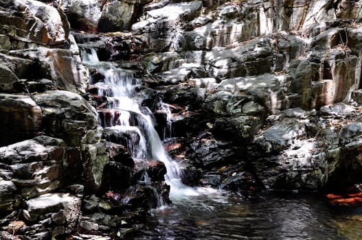 Small waterfall in the forest