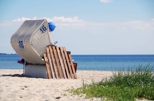 white beach chair