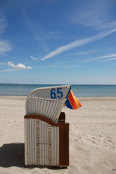 white beach chair