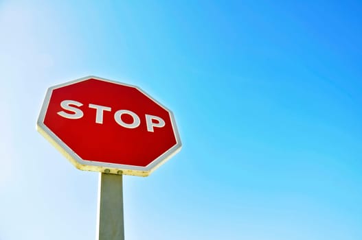 Old stop sign