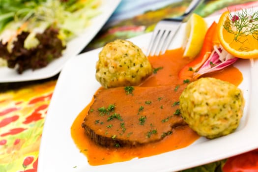 Roast Beef - roast beef with dumplings