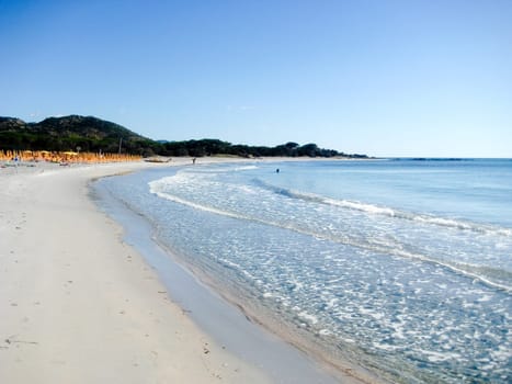 Coastal landscape in Sardinia,sandy beach