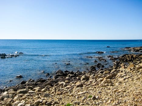 Coastal landscape in Sardinia,sandy beach