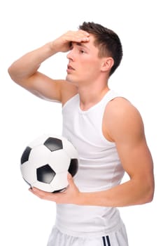 Man with a soccer ball