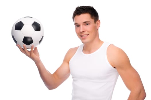 Man with a soccer ball