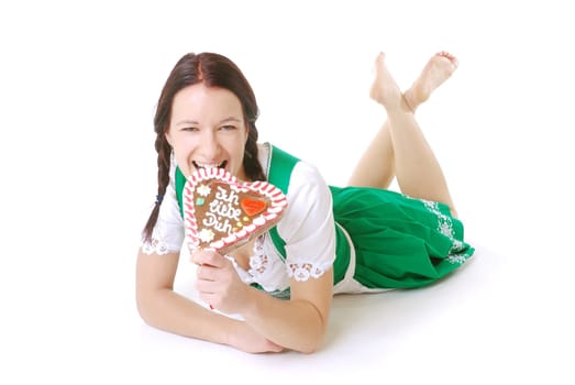 Young woman in dirndl