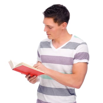 Young man with a book