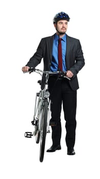 businessman and bicycle
