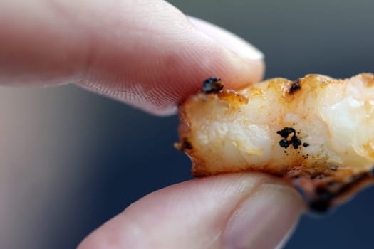 Food between your fingers