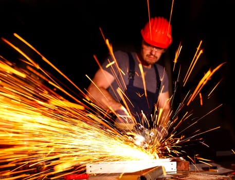 grinder in action
