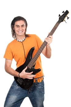 Boy with electrical guitar