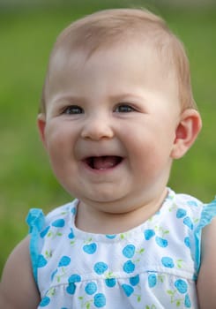 Adorable happy baby girl