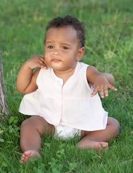 Adorable african-american baby
