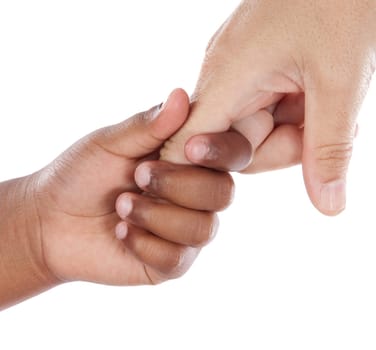 Handshake between an African-American and Caucasian