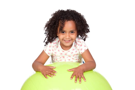 Adorable african little girl with beautiful hairstyle