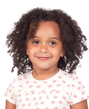 Adorable african little girl with beautiful hairstyle