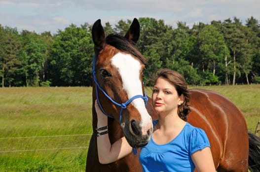 Teenagers with horse