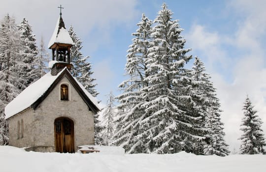 Chapel in the snow