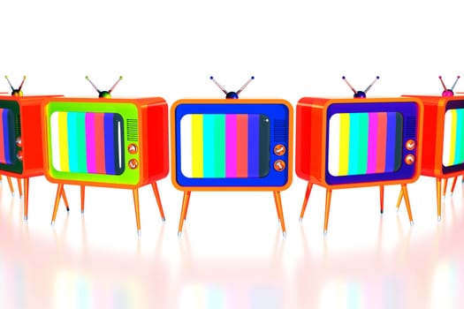 Orange retro tvs