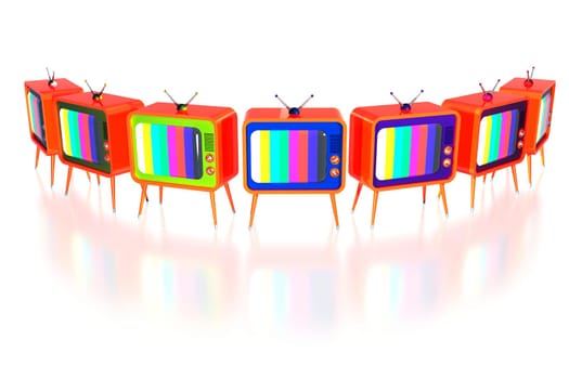 Orange retro tvs