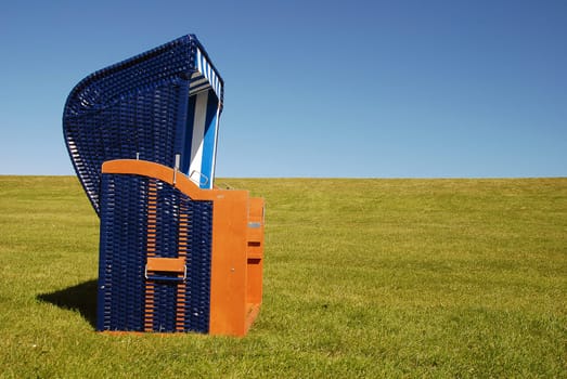 blue beach chair