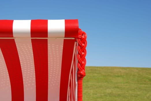 red beach chair