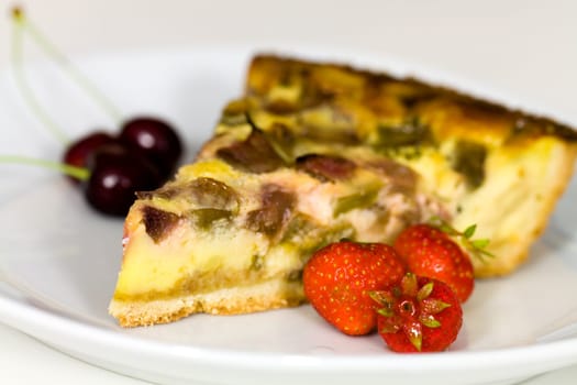 Rhubarb cake,Rheum rhubarbarum