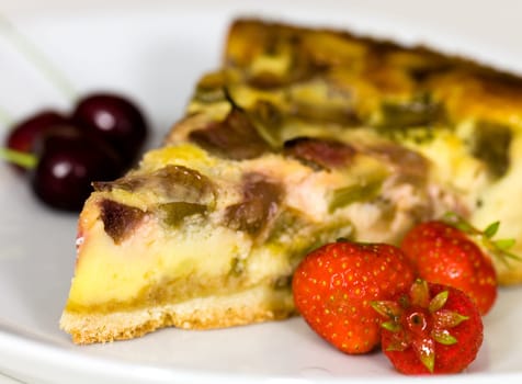 Rhubarb cake,Rheum rhubarbarum