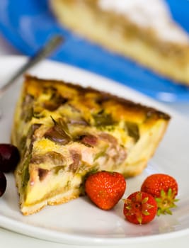 Rhubarb cake,Rheum rhubarbarum