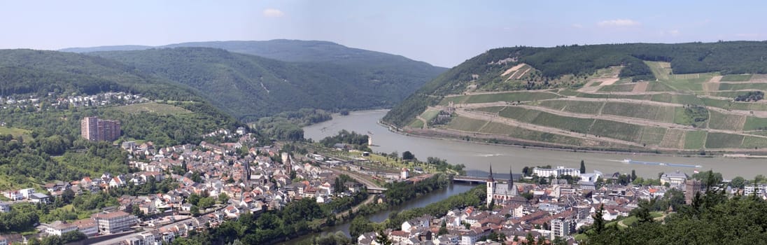 View over Bingerbrück into the Rhine Valley
