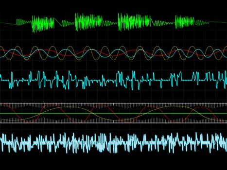 Musical waves background