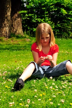 Child in the garden