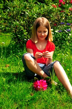 Child in the garden