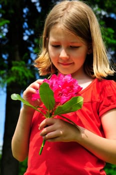 Girl with flower